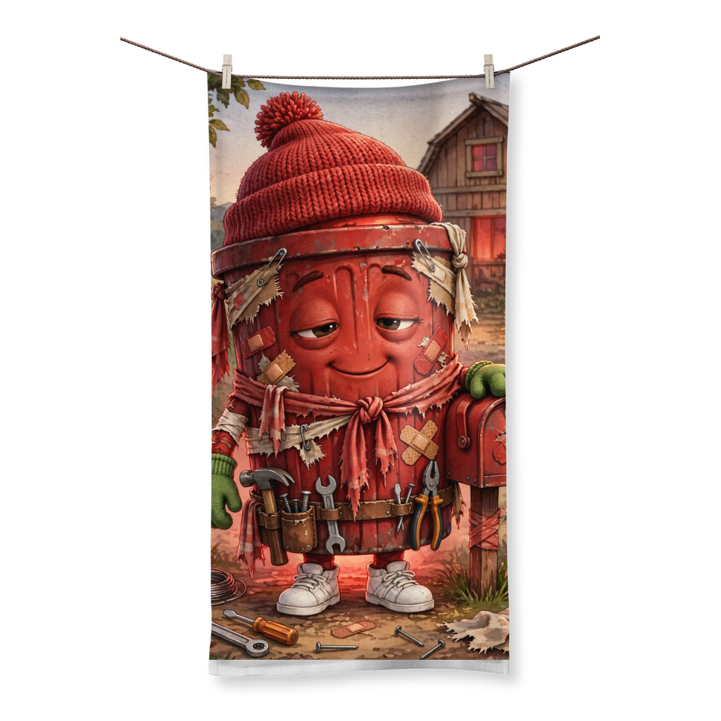Trash Can Row Sublimation All Over Towel