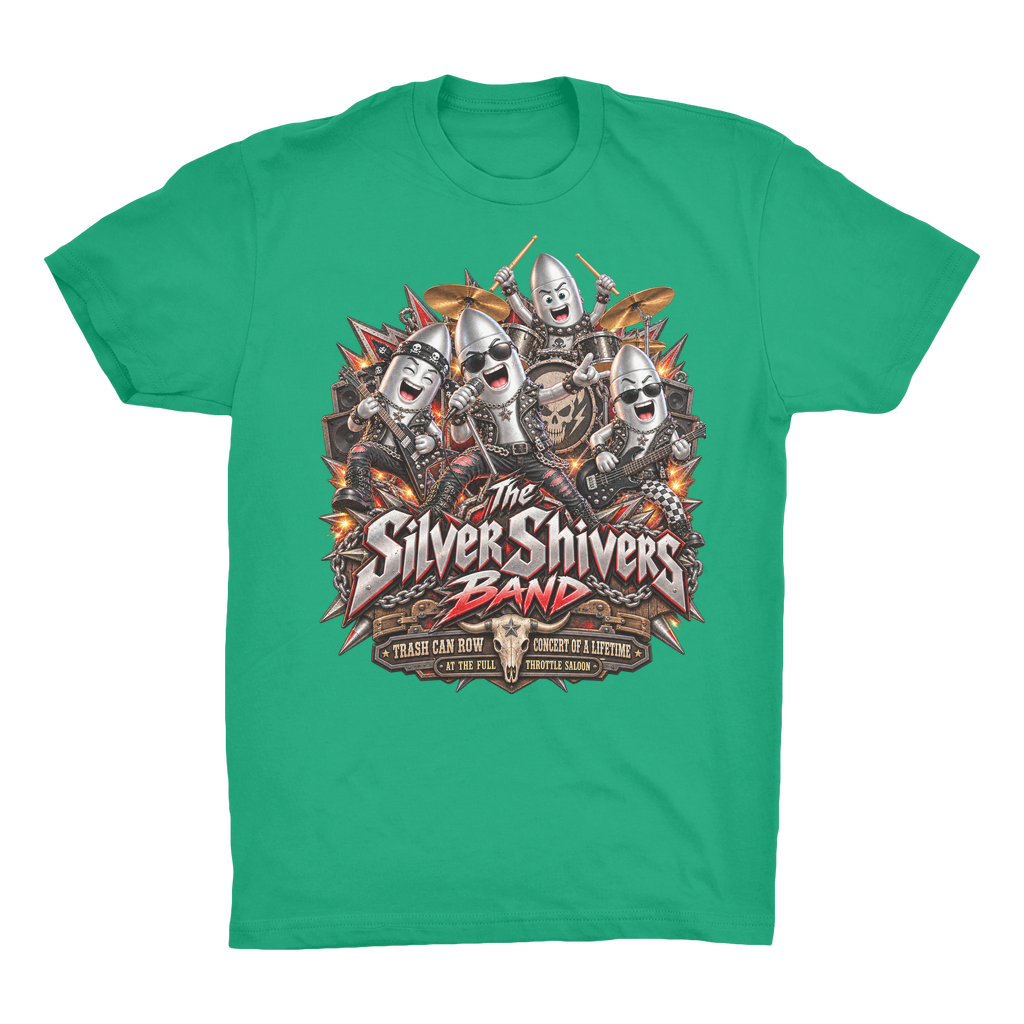 The Silver Shivers Band Organic Adult T-Shirt