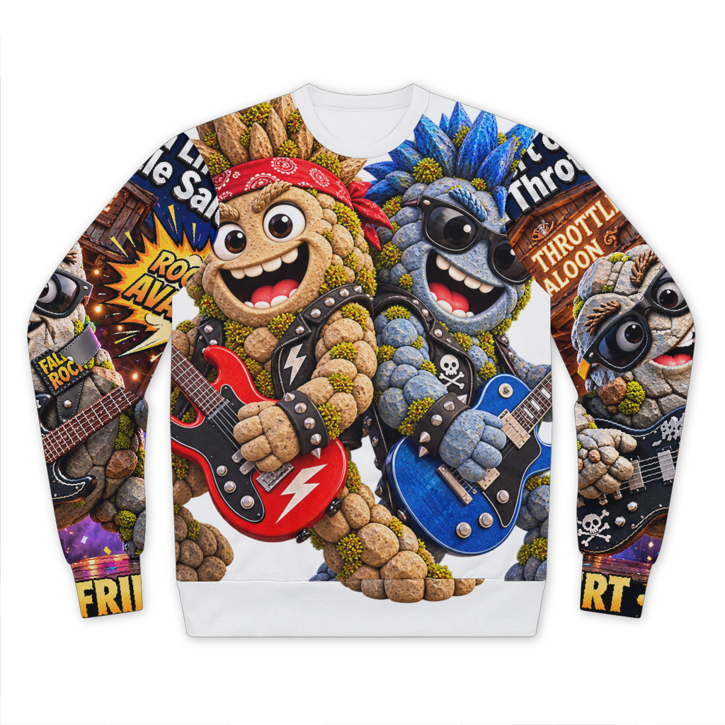 Falling Rocks Collection Performance Cut and Sew Sublimation Unisex Sweatshirt