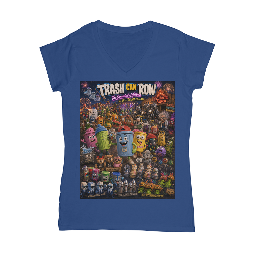 Trash Can Row: Concert for a Lifetime – Classic Women's V-Neck T-Shirt