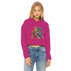 Falling Rocks COllection Ladies Cropped Raw Edge Hoodie