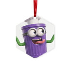 TRASH CAN MAN Metal Hanging Ornament