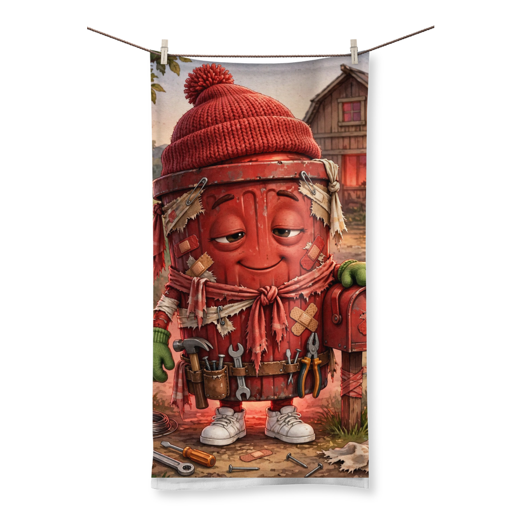 Trash Can Row Sublimation All Over Towel
