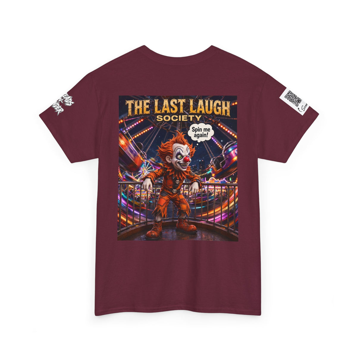 The Last Laugh Society Tee #163 — Carnival Clown Horror Graphic T-Shirt