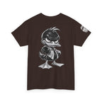 Monochrome Rebel Duck Character Back Graphic Tee