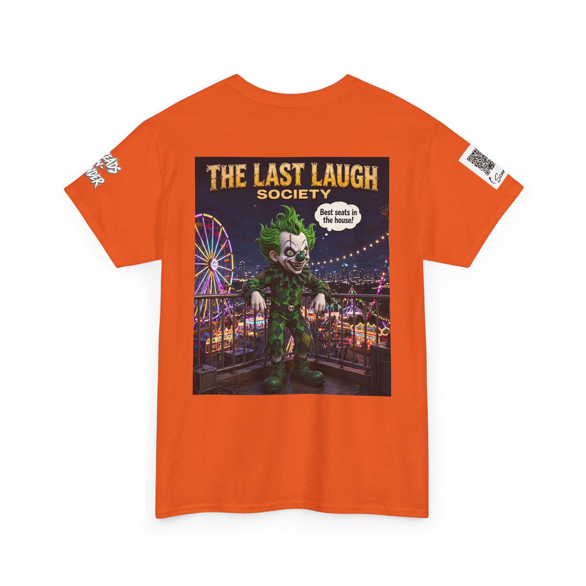 The Last Laugh Society Tee #154 — Carnival Clown Horror Graphic T-Shirt