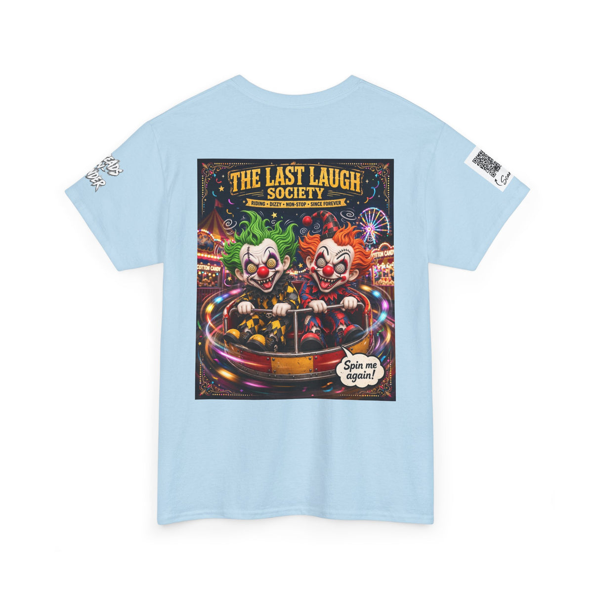 The Last Laugh Society Tee #139 — Carnival Clown Horror Graphic T-Shirt