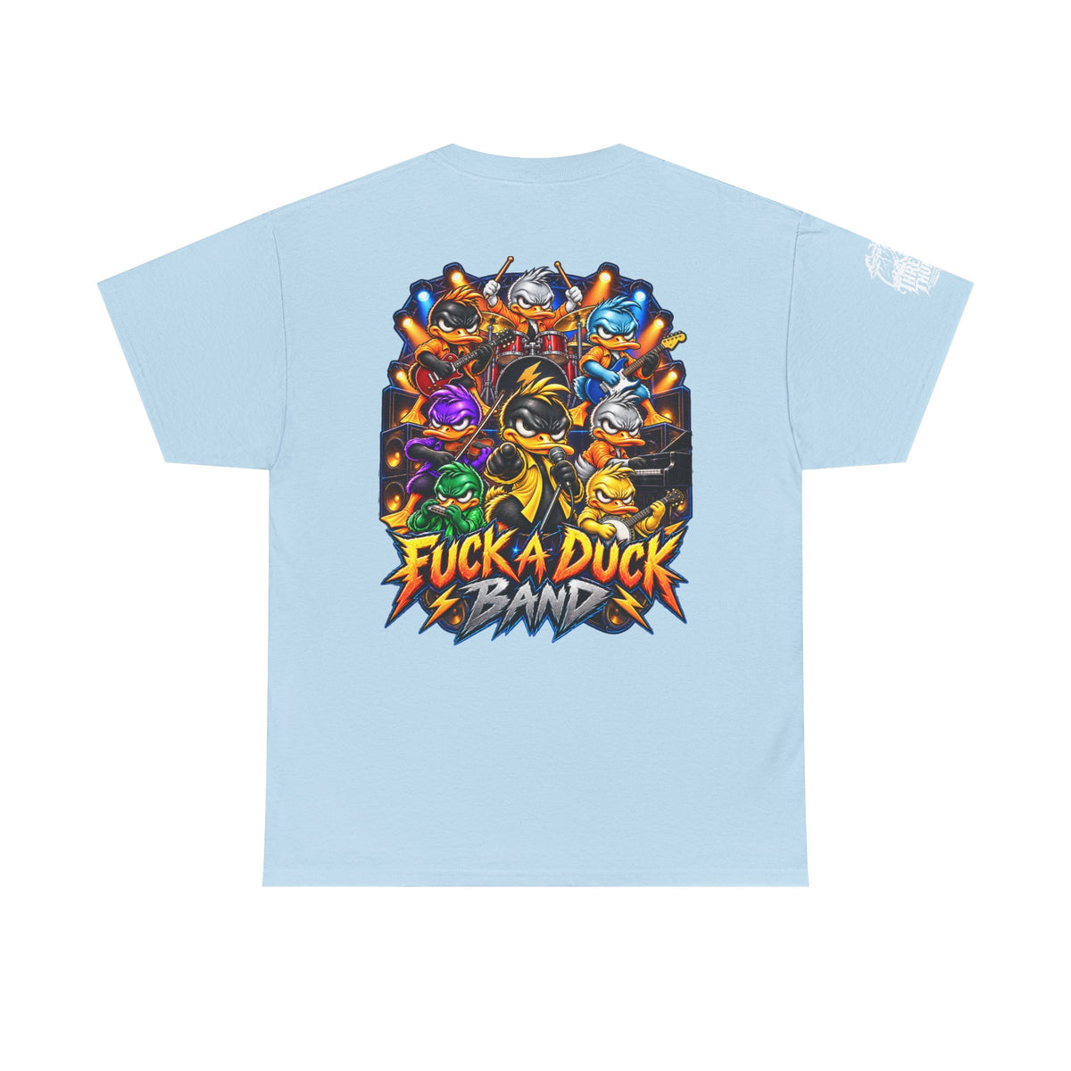FUCK A DUCK BAND — Full-Color Rock Ensemble Back Graphic Tee