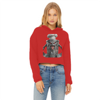 ANGRY CAN MAN 3.0 Ladies Cropped Raw Edge Hoodie