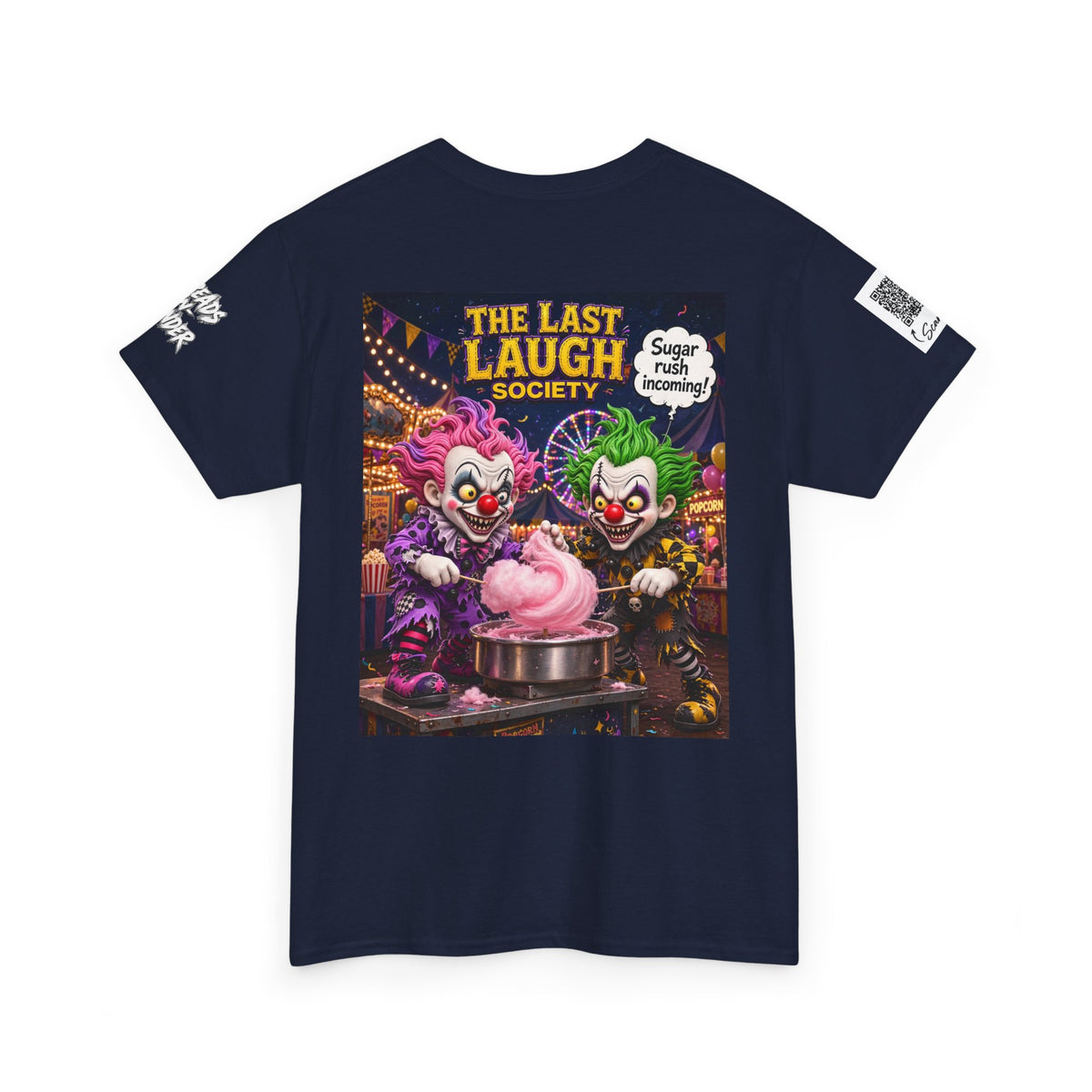 The Last Laugh Society Tee #134 — Carnival Clown Horror Graphic T-Shirt