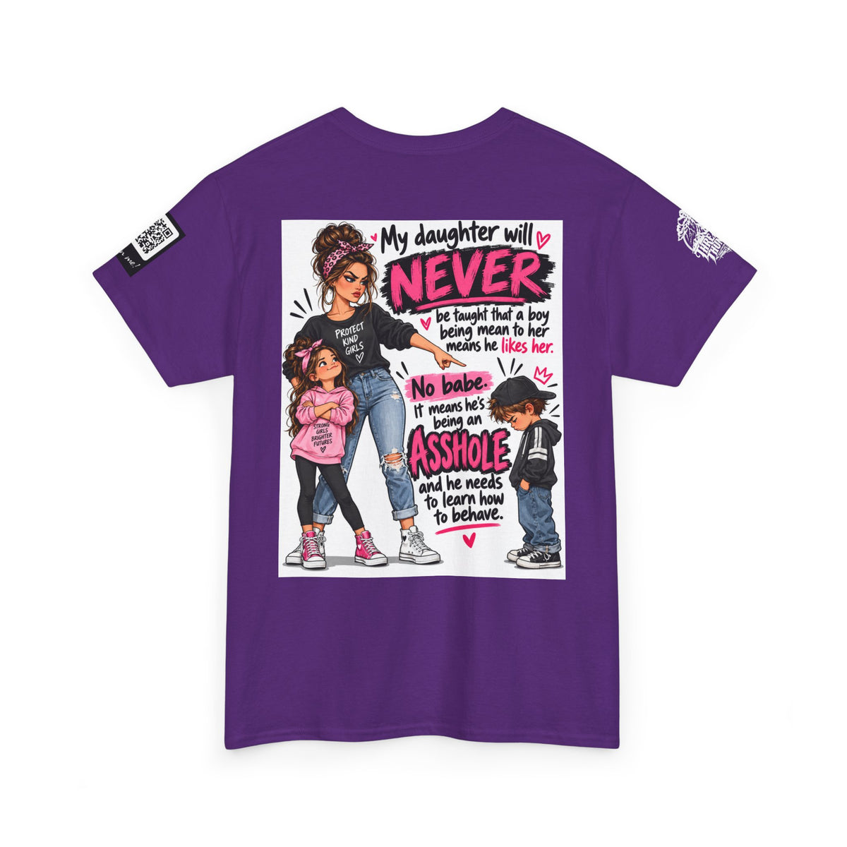 Mean Boys Are Assholes — Protective Mom Back Graphic Tee