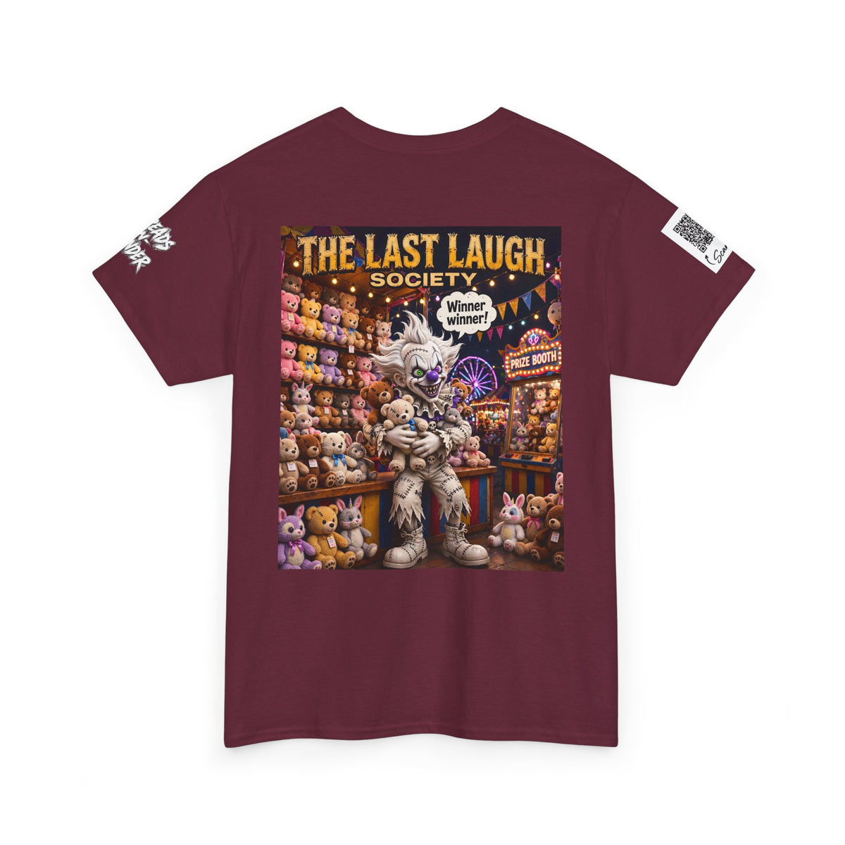 The Last Laugh Society Tee #114 — Carnival Clown Horror Graphic T-Shirt