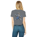 Falling Rocks COllection Classic Women's Cropped Raw Edge T-Shirt