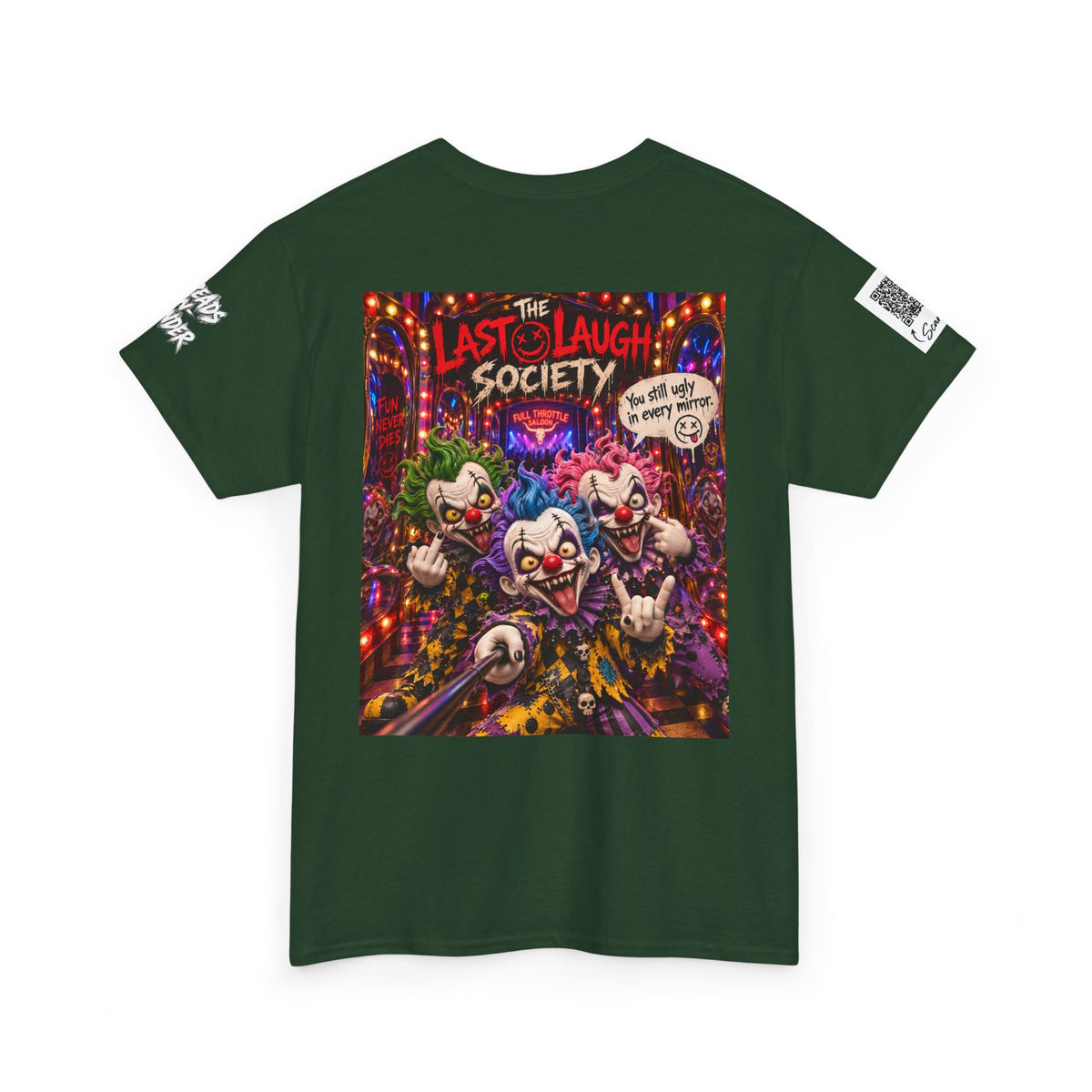 The Last Laugh Society Tee #147 — Carnival Clown Horror Graphic T-Shirt