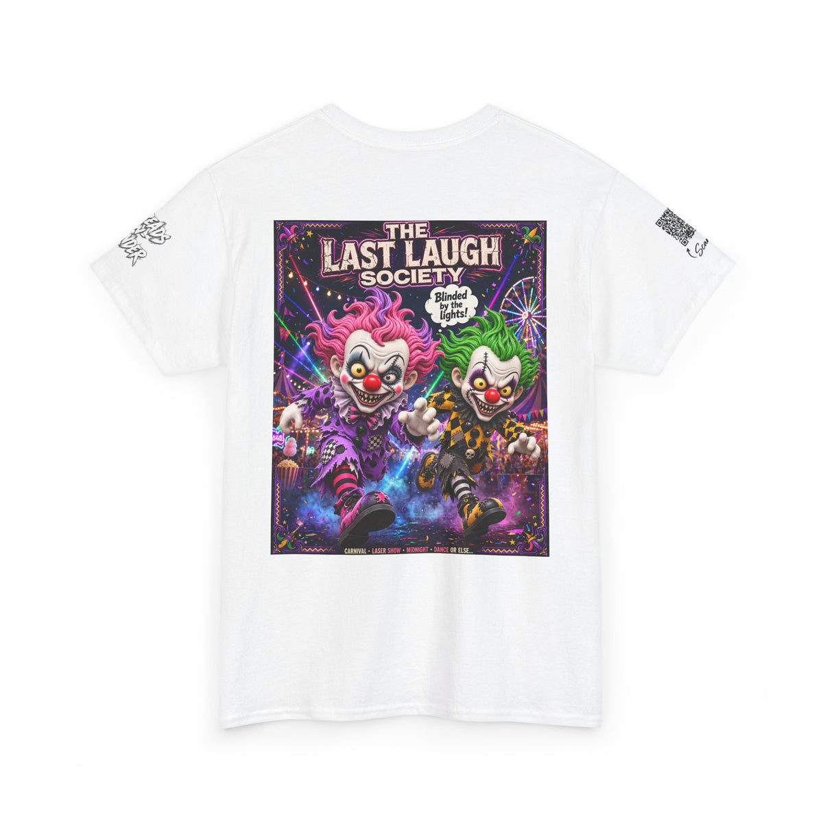 The Last Laugh Society Tee #138 — Carnival Clown Horror Graphic T-Shirt