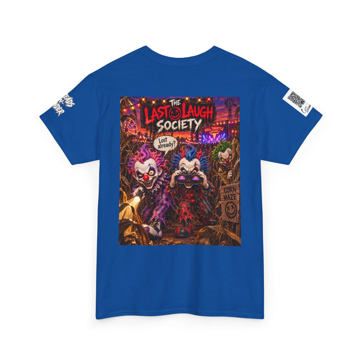 The Last Laugh Society Tee #149 — Carnival Clown Horror Graphic T-Shirt