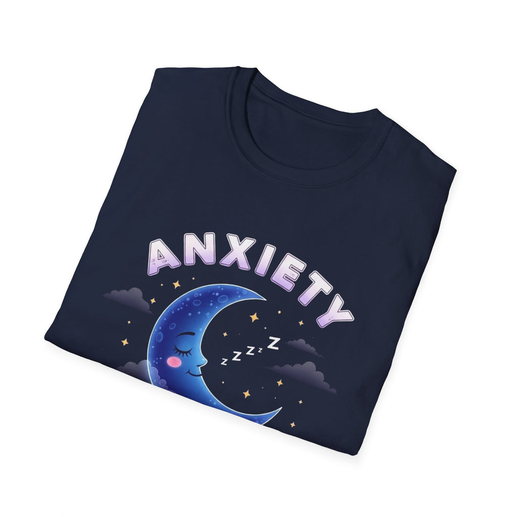 Anxiety Moon T-Shirt — 'Sleep Tight' Cute Moon & Stars Relaxation Tee