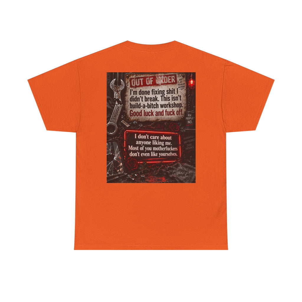 Mechanic Workshop T-Shirt — 'Out of Order' Funny Garage Repair Tee