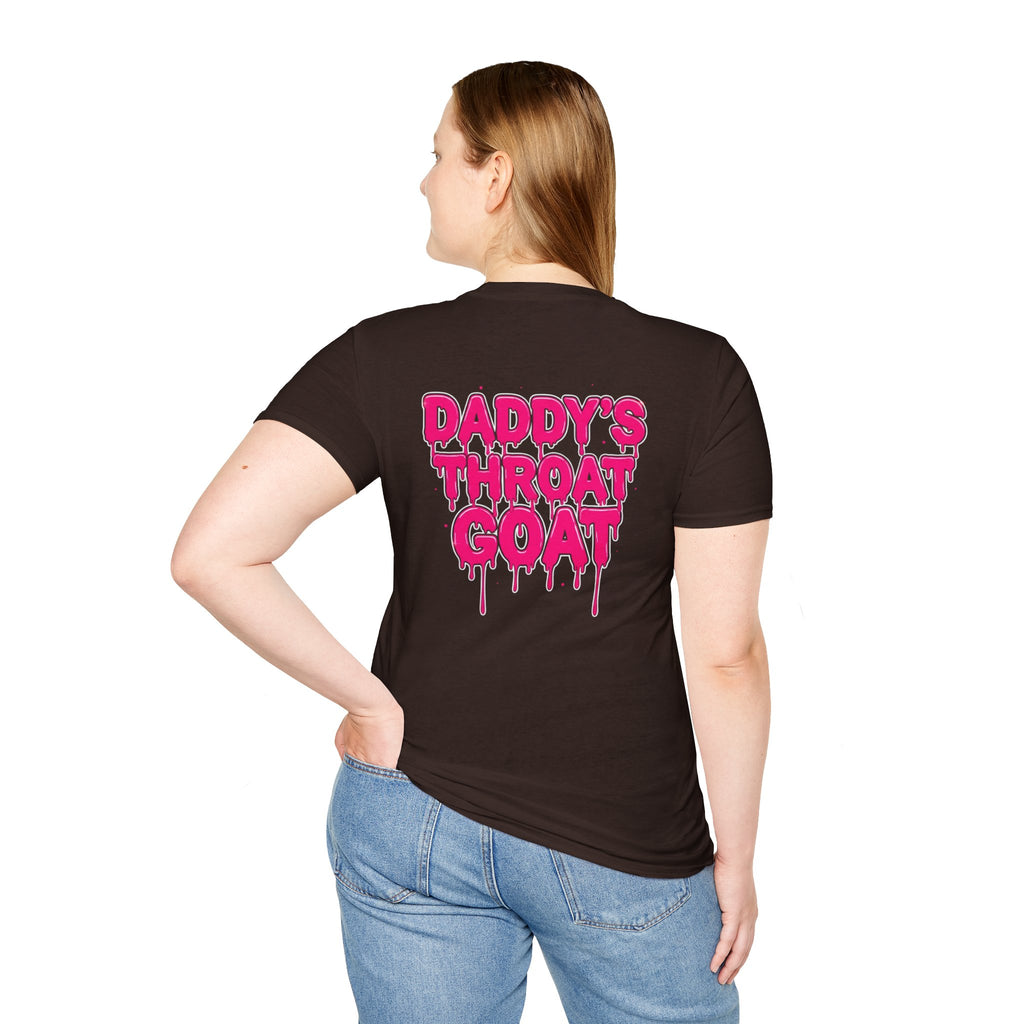 Graphic Tee — "Daddy's Throat" Drip Lettering Shirt