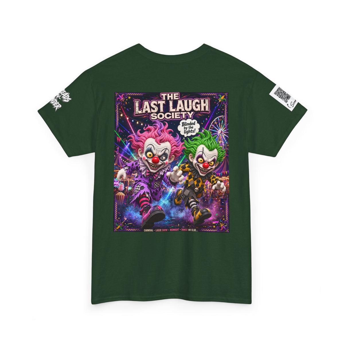 The Last Laugh Society Tee #138 — Carnival Clown Horror Graphic T-Shirt
