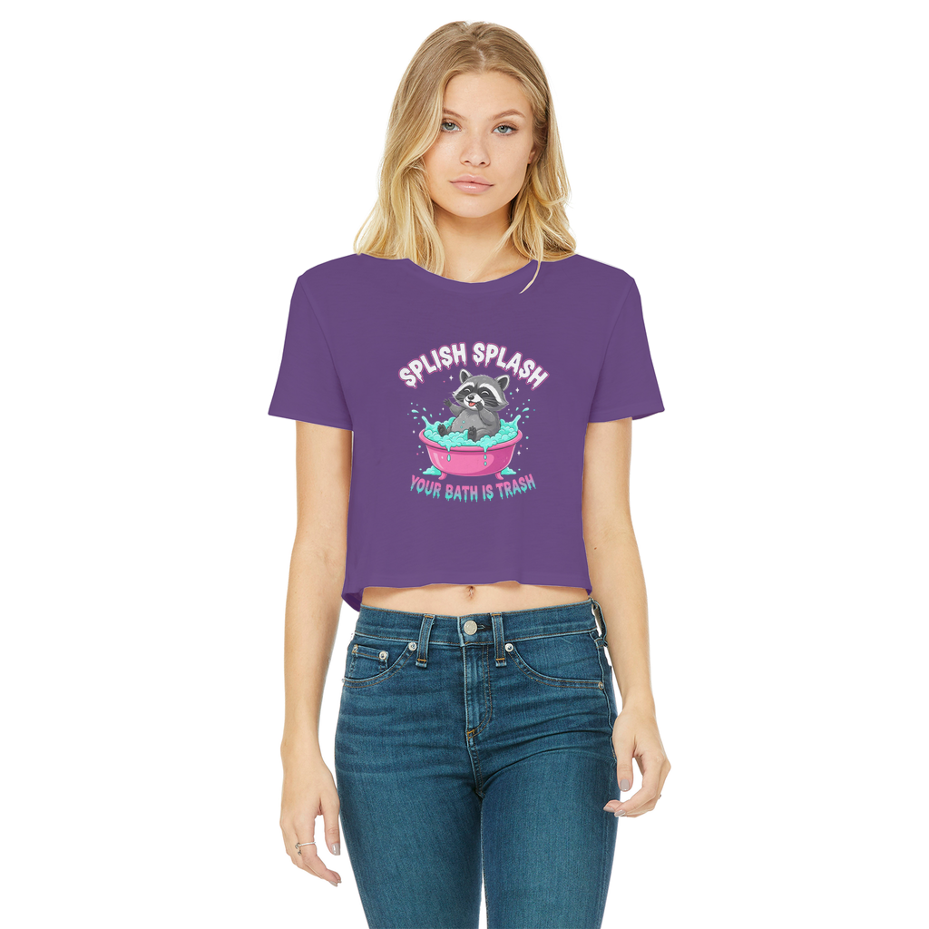 AOC Classic Women's Cropped Raw Edge T-Shirt