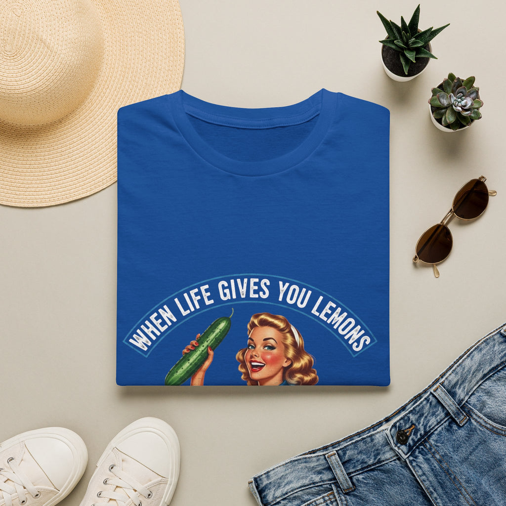 T-Shirt — "When Life Gives You Lemons... Cucumbers" Vintage Retro Graphic Tee