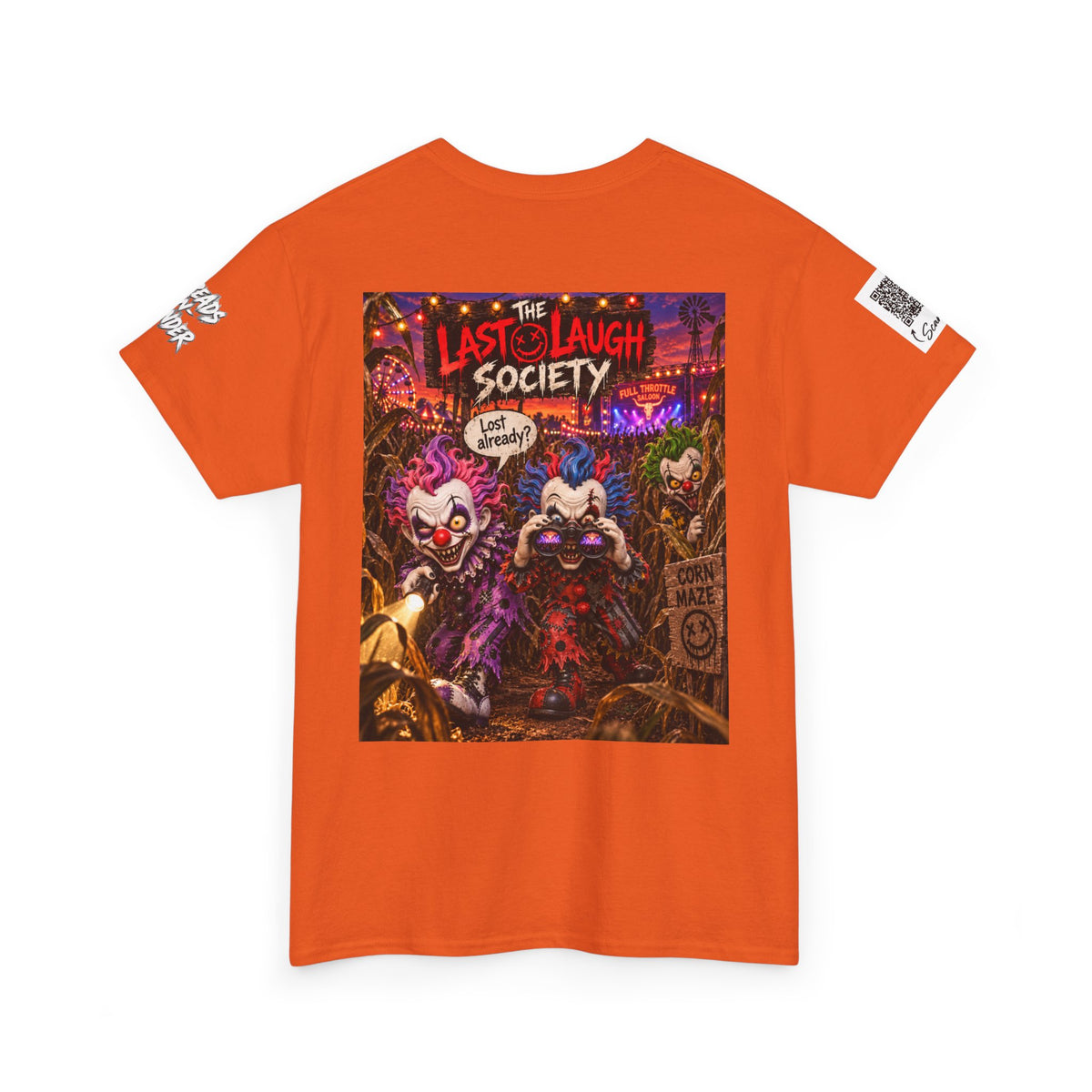 The Last Laugh Society Tee #149 — Carnival Clown Horror Graphic T-Shirt