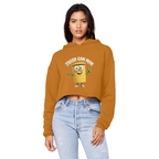 TRASH CAN MAN Cropped Raw Edge Boyfriend Hoodie