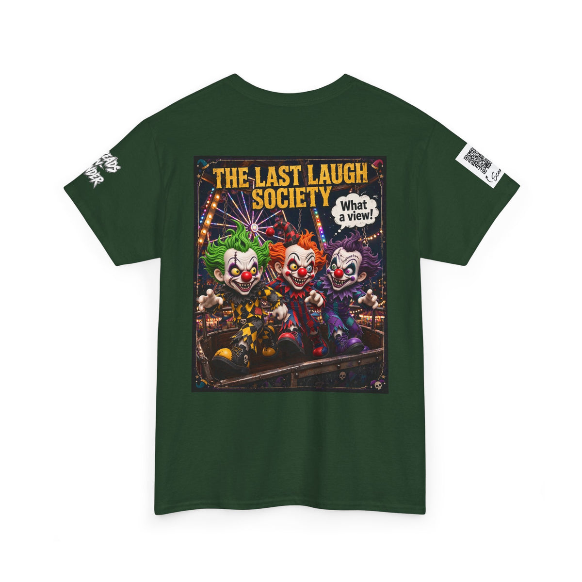 The Last Laugh Society Tee #143 — Carnival Clown Horror Graphic T-Shirt