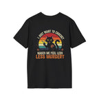 I Just Want to Crochet Black Cat T-Shirt — Funny Crochet Lover Tee