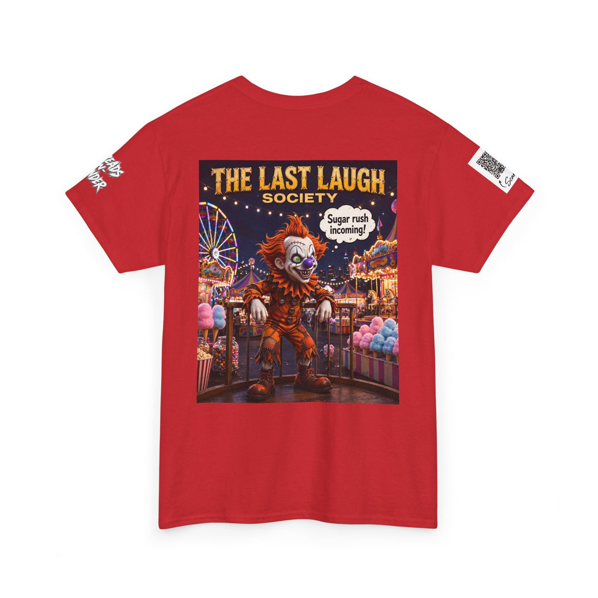 The Last Laugh Society Tee #155 — Carnival Clown Horror Graphic T-Shirt