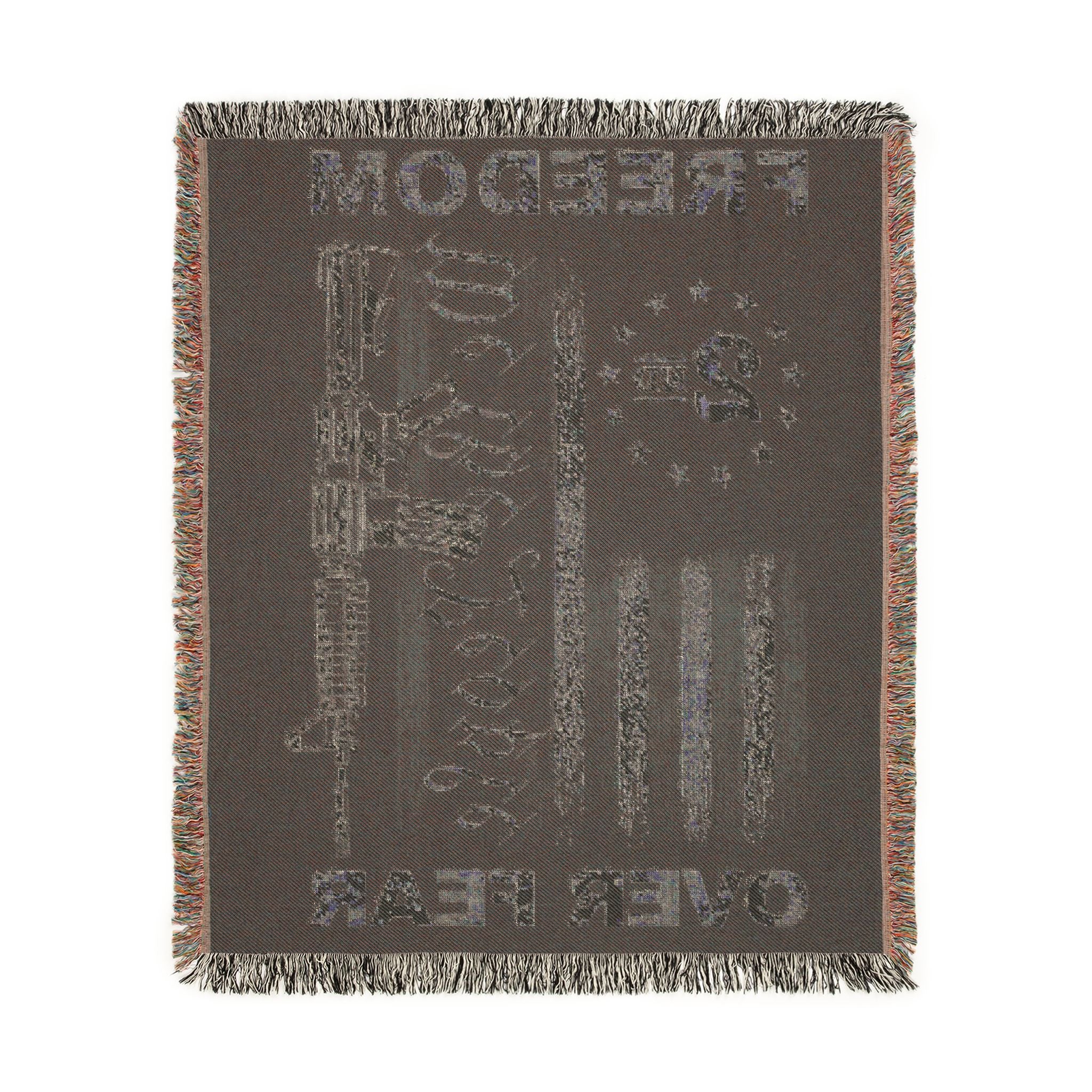 Freedom Over Fear Woven Blanket — "We The People" 2A Flag Throw