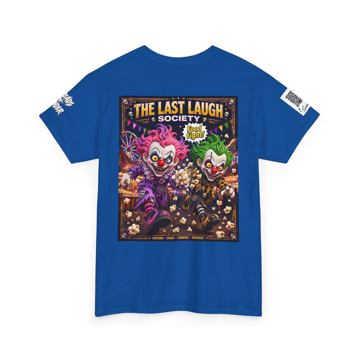 The Last Laugh Society Tee #132 — Carnival Clown Horror Graphic T-Shirt