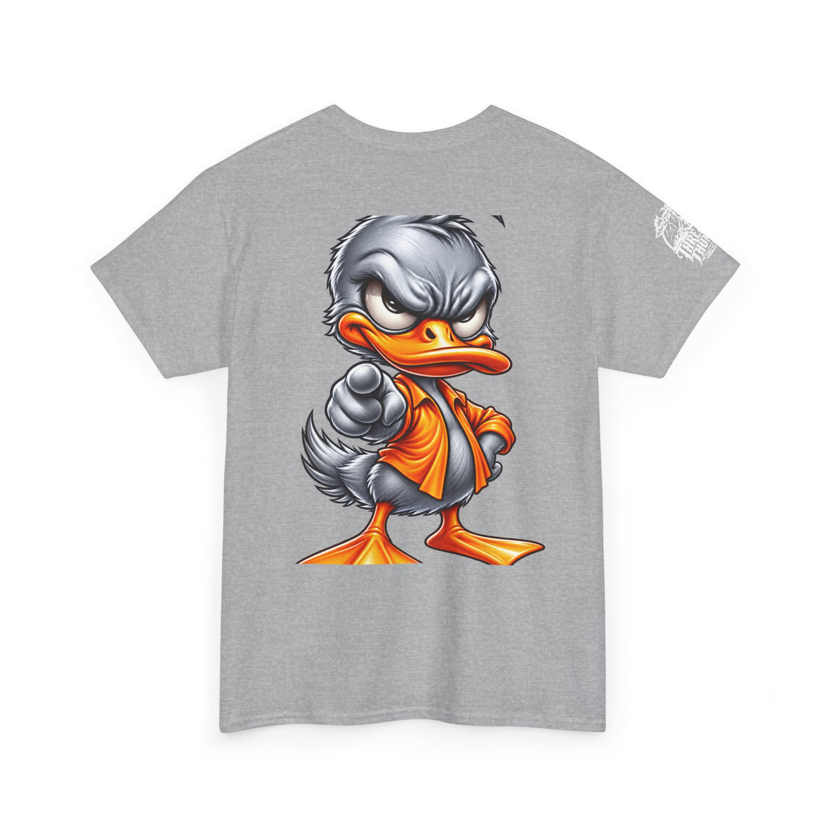 Silver Rebel Duck Character Back Graphic Tee