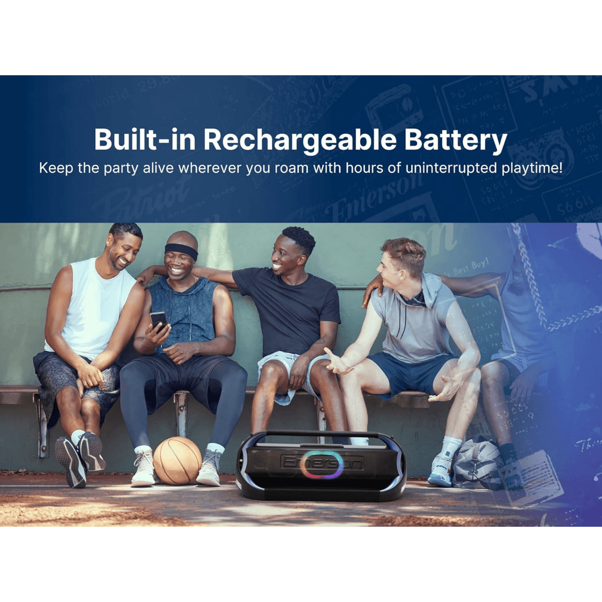 Emerson Triad Grip XL Portable Bluetooth LED Party Speaker