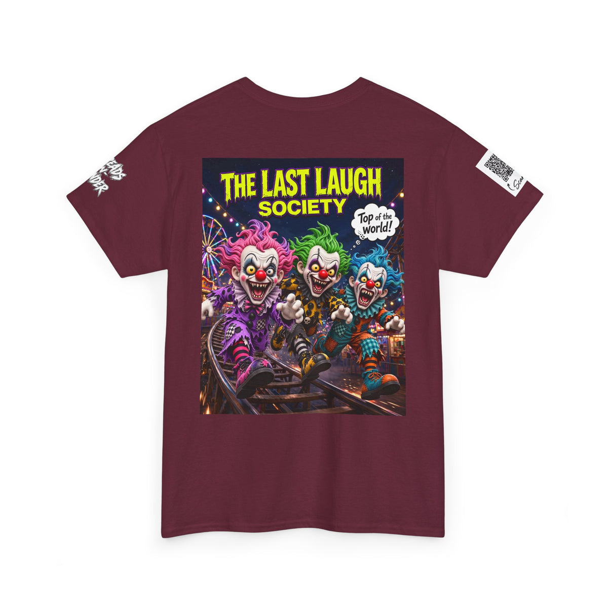 The Last Laugh Society Tee #141 — Carnival Clown Horror Graphic T-Shirt