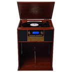 Victor Boyleston 7-in-1 3-Speed Turntable Music Center Mahogany - Refurbished