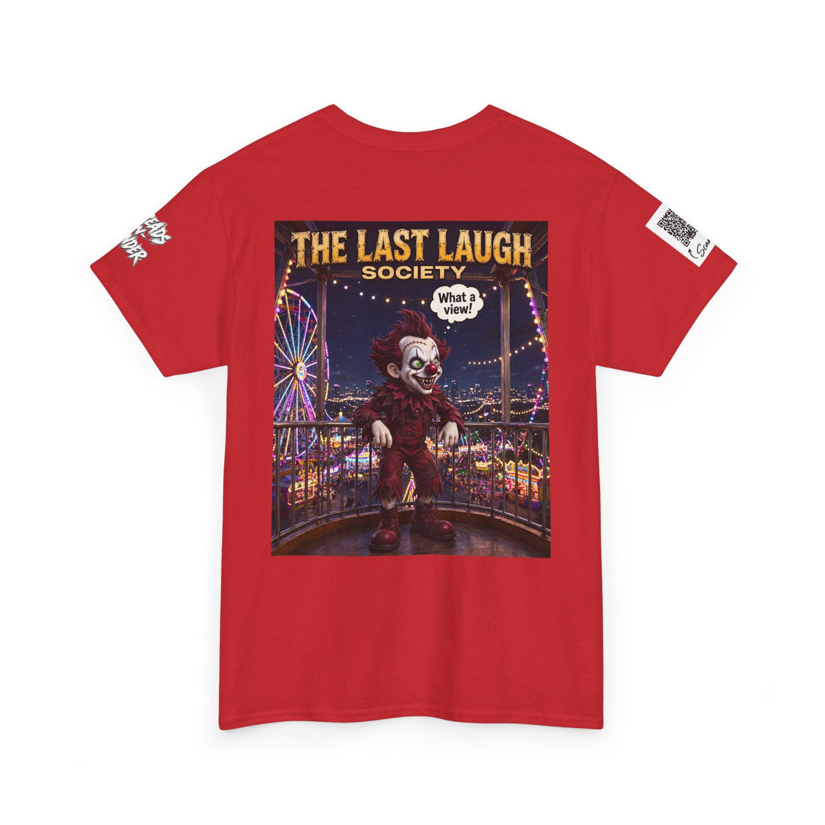 The Last Laugh Society Tee #101 — Carnival Clown Horror Graphic T-Shirt