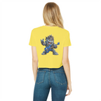 Falling Rocks COllection Classic Women's Cropped Raw Edge T-Shirt