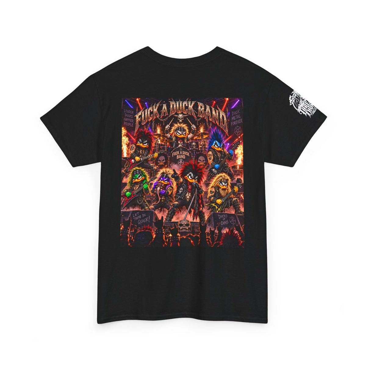 FUCK A DUCK BAND — Heavy Metal Quack Crew Back Graphic Tee