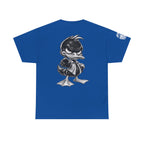Monochrome Rebel Duck Character Back Graphic Tee