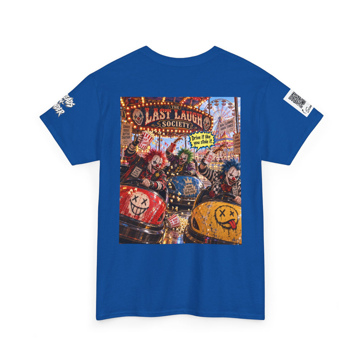 The Last Laugh Society Tee #136 — Carnival Clown Horror Graphic T-Shirt