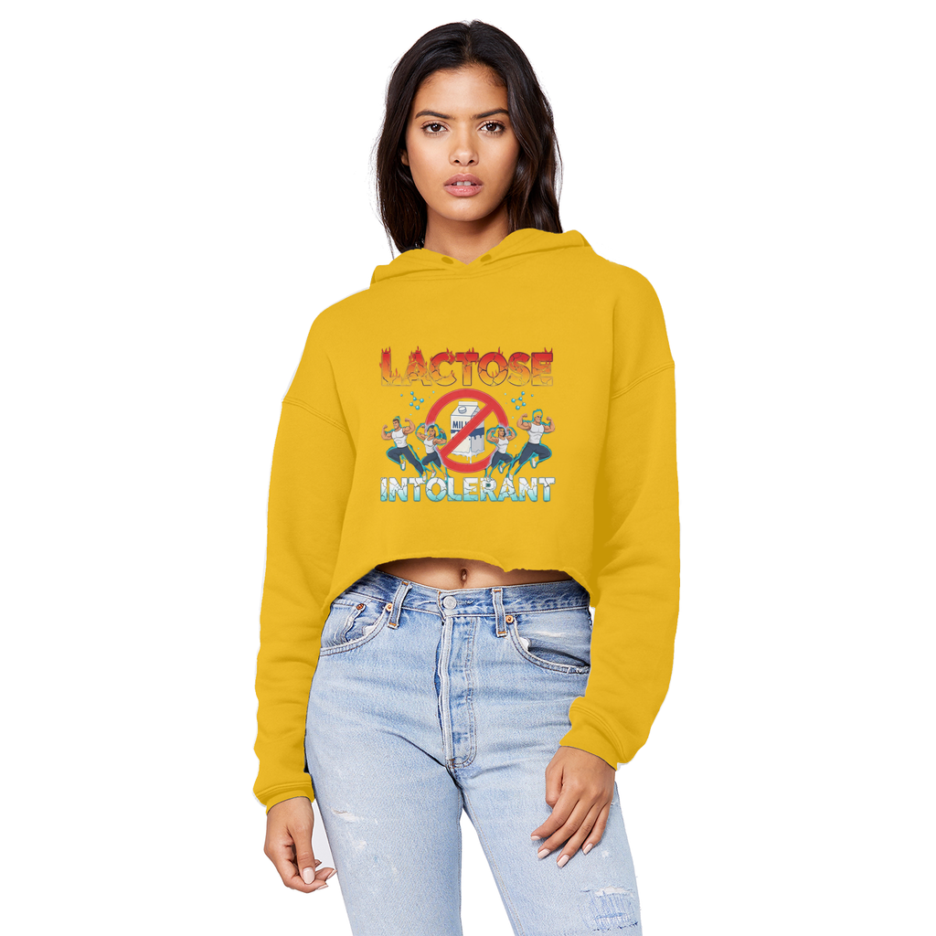 AOB Cropped Raw Edge Boyfriend Hoodie