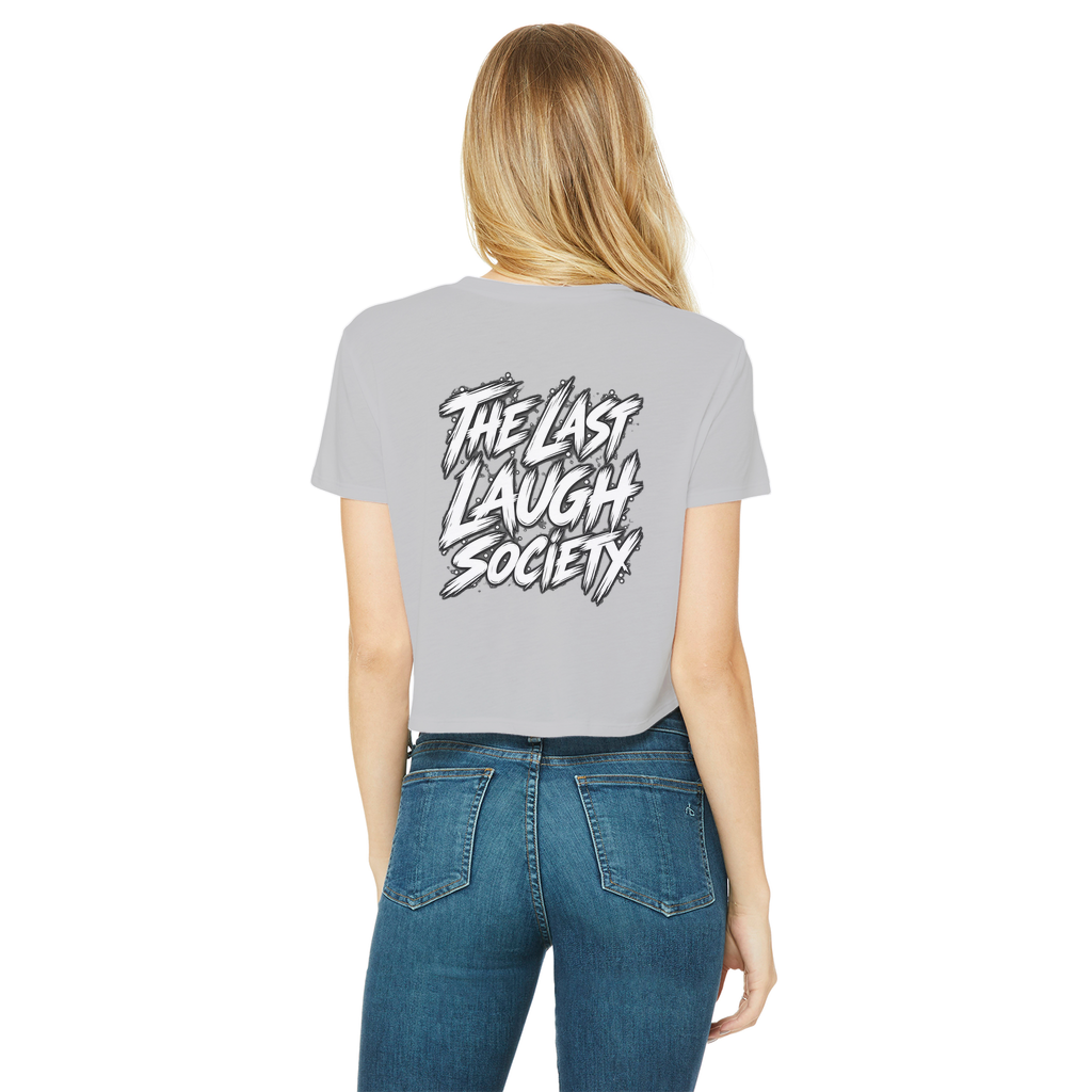 The Last Laugh Society Classic Women's Cropped Raw Edge T-Shirt