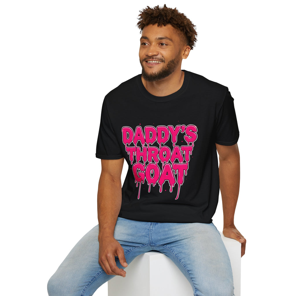 Graphic Tee — "Daddy's Throat" Drip Lettering Shirt