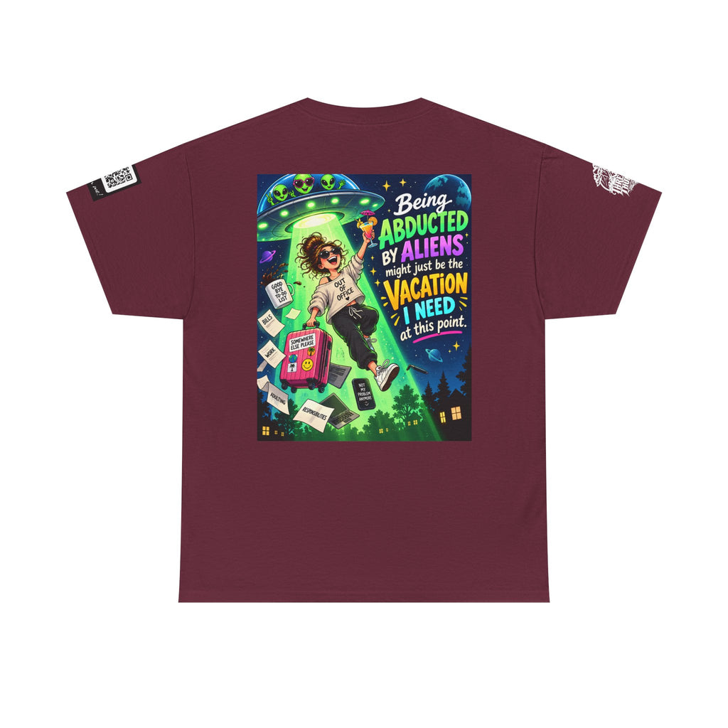 Alien Abduction Vacation — Out of Office Back Graphic Tee