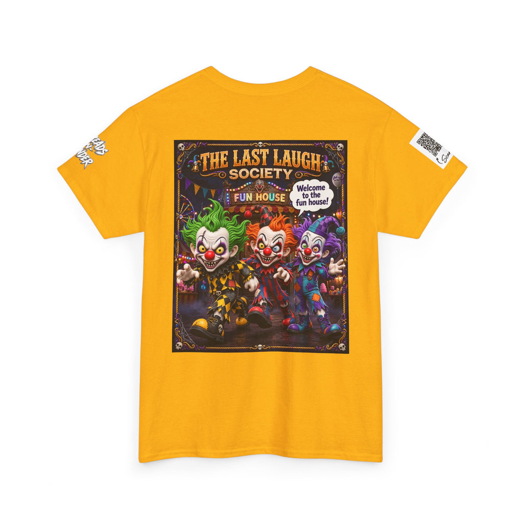 Copy of The Last Laugh Society Tee #115 — Carnival Clown Horror Graphic T-Shirt