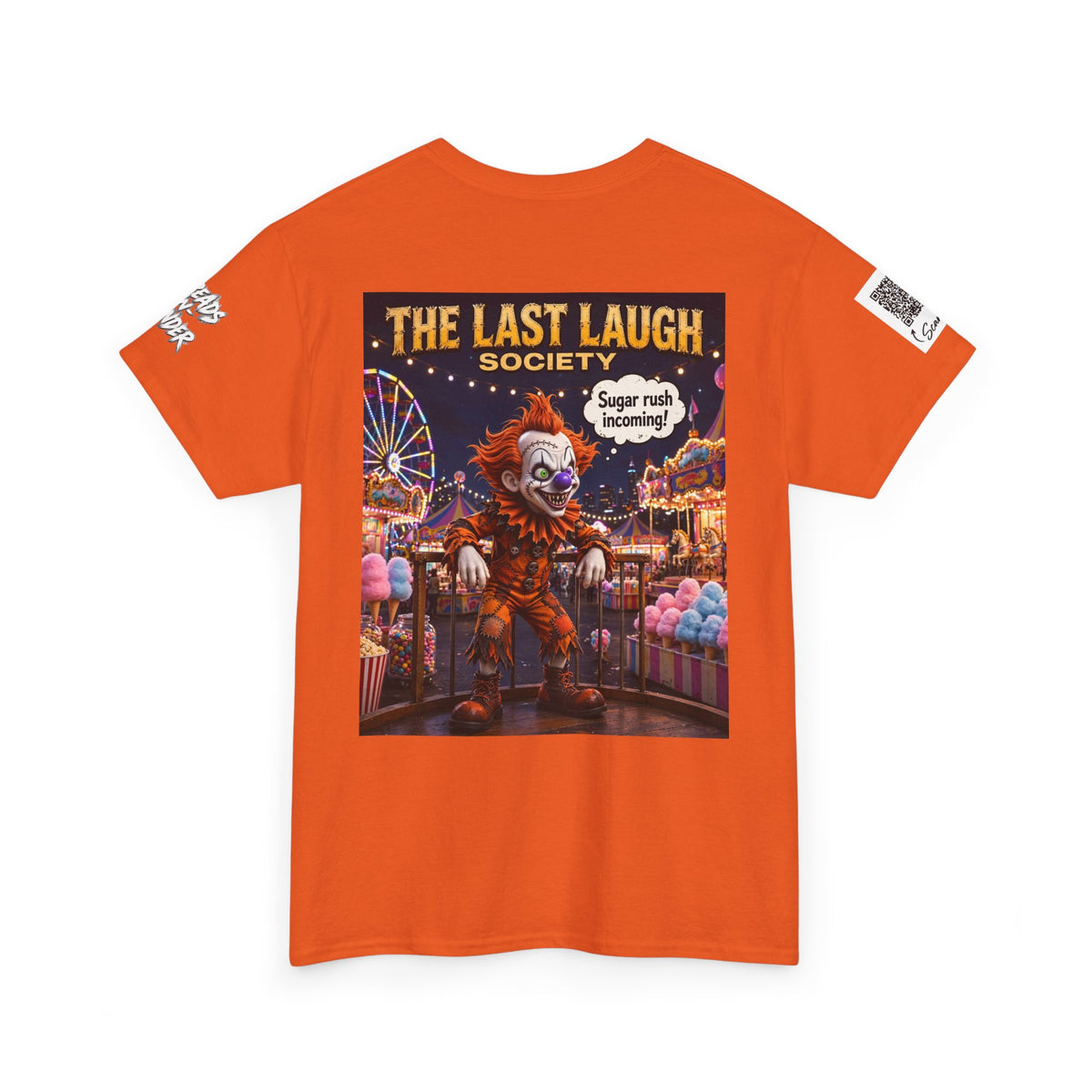The Last Laugh Society Tee #155 — Carnival Clown Horror Graphic T-Shirt