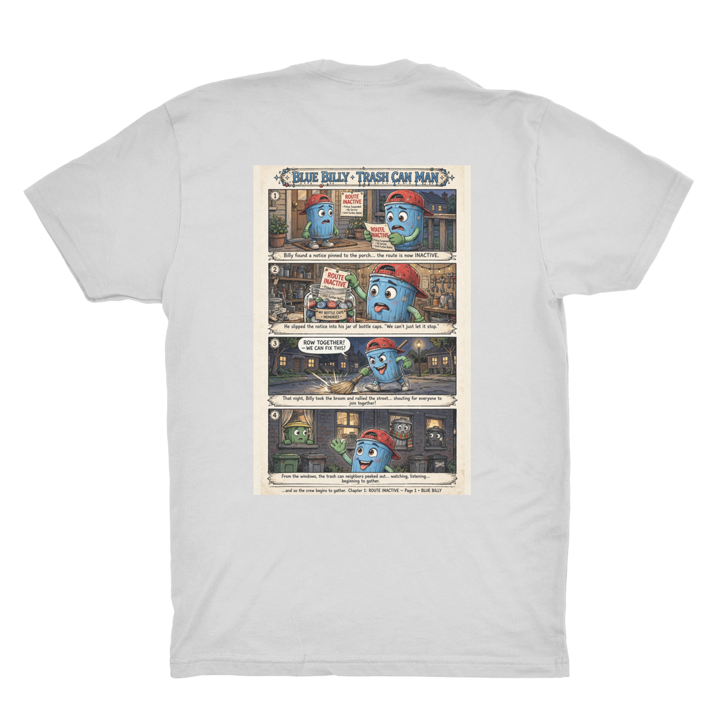 Trash Can Row Organic Adult T-Shirt