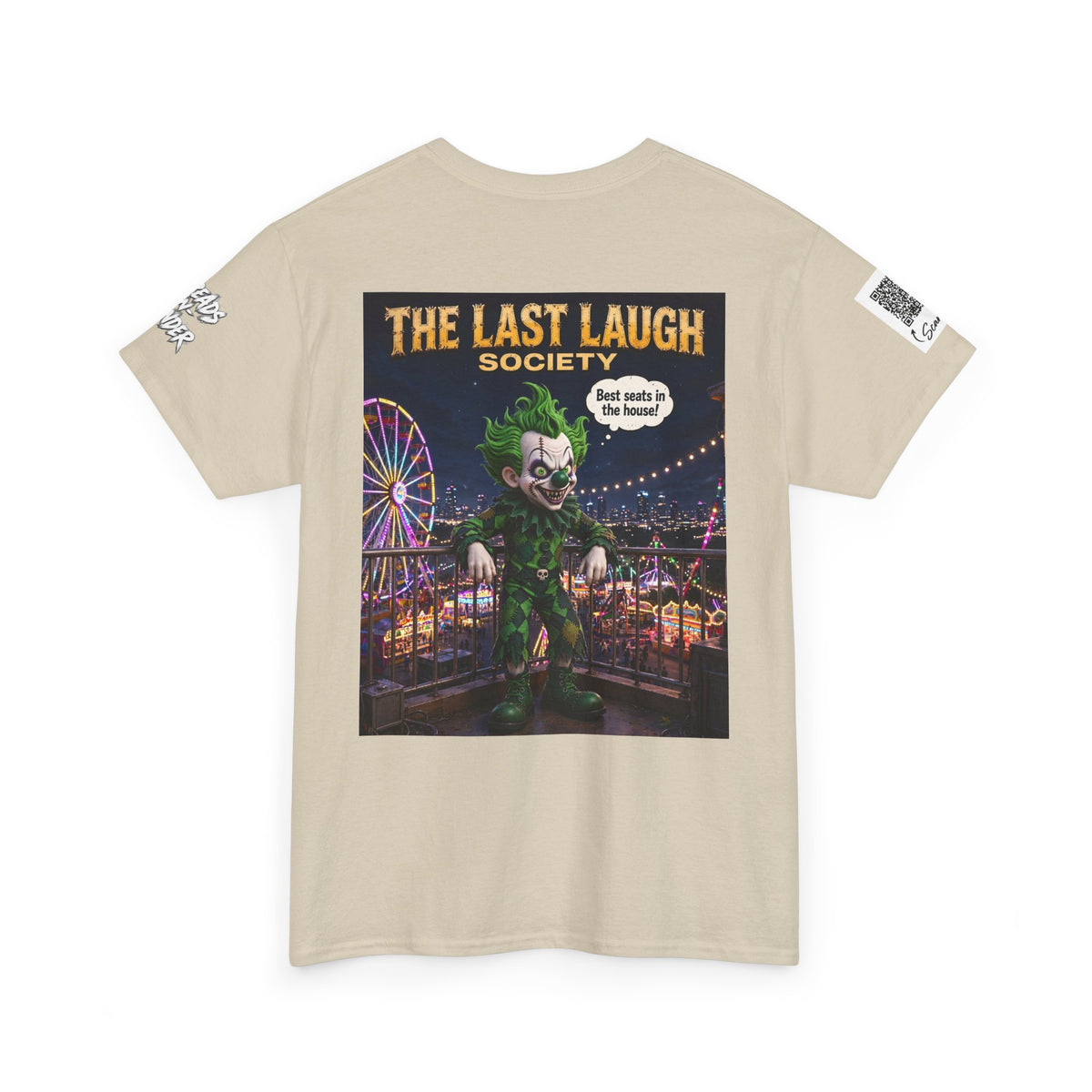 The Last Laugh Society Tee #154 — Carnival Clown Horror Graphic T-Shirt
